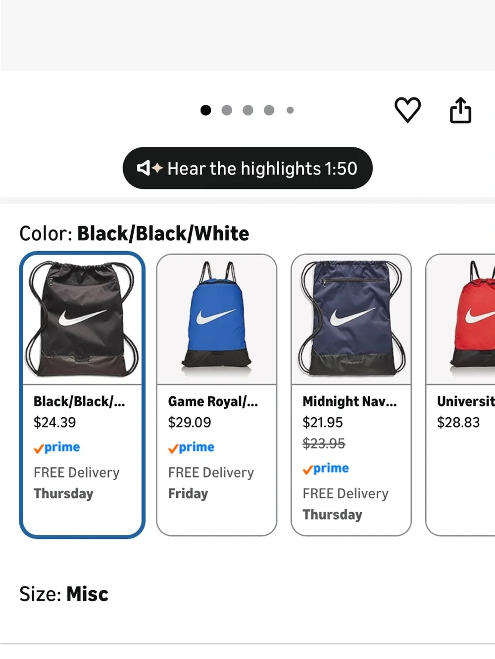Nike cinch bag - Picture 2 of 7